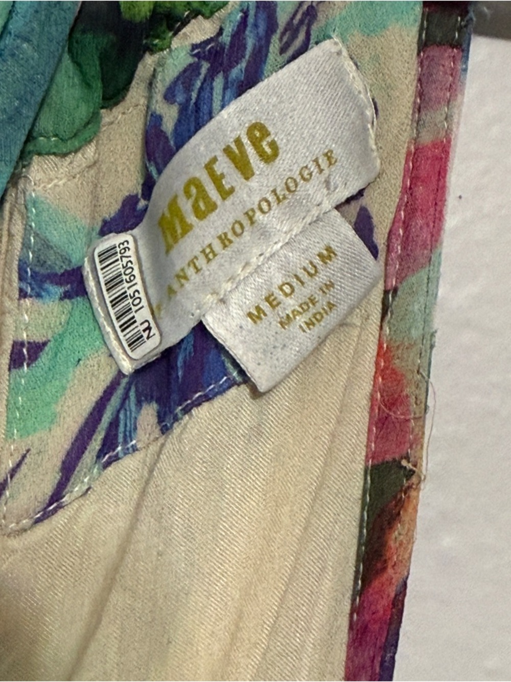 Anthropologie Maeve Floral Halter Maxi Dress Size Medium Resort - Picture 6 of 14